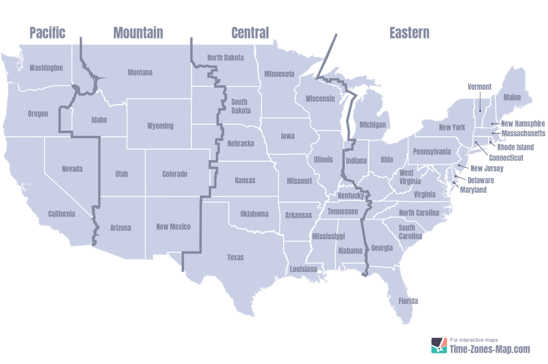 us-map-with-timezones-border