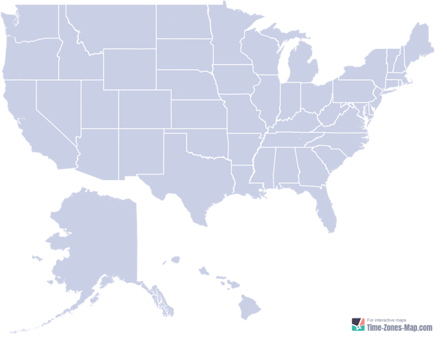 US Map without state names
