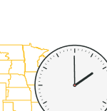 Interactive map of Central time zone