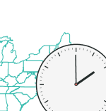 Interactive map of Eastern time zone