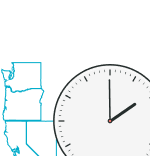 Interactive map of Pacific time zone