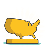 Interactive map for the 50 states quiz